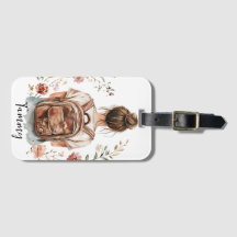 荷物パーソナライズされたタグ – Brunette Woman