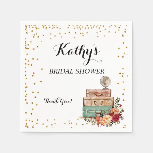 荷物ブライダルシャワーナプキンス スタンダードカクテルナプキン (正面)