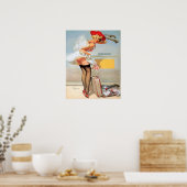 荷物事故ピンナップ女 ポスター (キッチン)