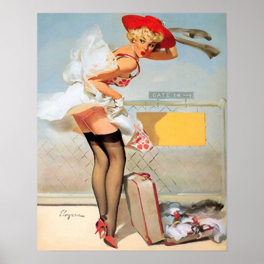 荷物事故ピンナップ女 ポスター (正面)