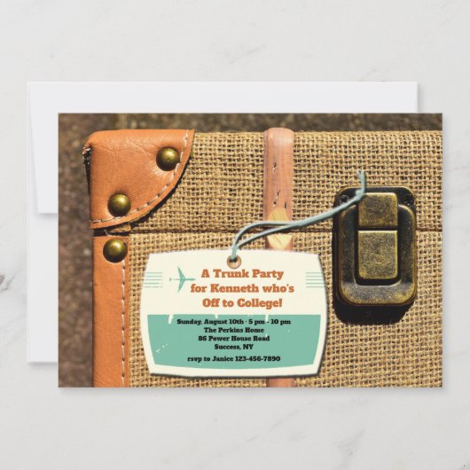 荷物付きラベル招待状 招待状 (正面)