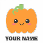 荷物名ステッカー、かわいいカボチャ シール (正面)