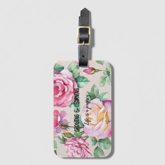 荷物感動的タグ成長学中 ラゲッジタグ (正面縦)