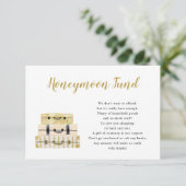 荷物積み重ねハネムーンファンドカード 招待状 (スタンド正面)