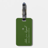 荷物識別名付きグリーンワールドマップ ラゲッジタグ (裏面縦)