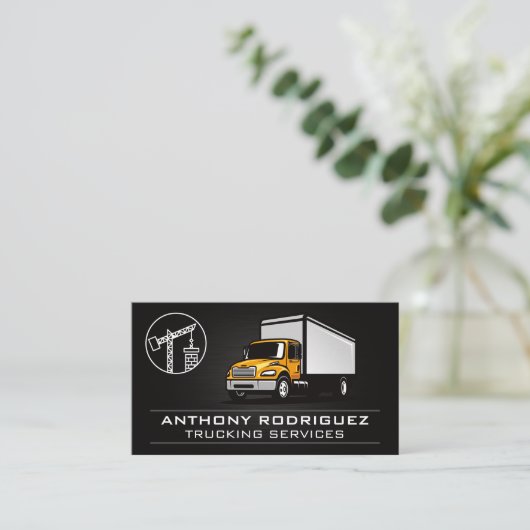 荷物運搬車 | クレーン | 建築 名刺 (スタンド正面)