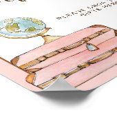 荷物預かりの看板 トラベル ブライダルシャワーの看板 ポスター (角)