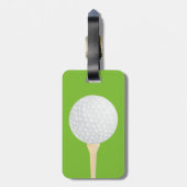 荷物預かりゴルフボールとグリーンのティー ラゲッジタグ (裏面縦)