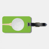 荷物預かりゴルフボールとグリーンのティー ラゲッジタグ (裏面横)