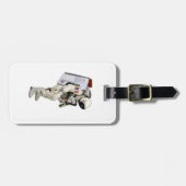 荷物 – ラベル – レザーストラップの宇宙飛行士の画像 ラゲッジタグ (正面横)