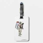 荷物 – ラベル – レザーストラップの宇宙飛行士の画像 ラゲッジタグ (裏面縦)