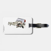荷物 – ラベル – レザーストラップの宇宙飛行士の画像 ラゲッジタグ (裏面横)