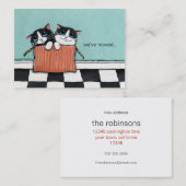 荷箱|の引っ越しましたの発表の猫 名刺 (正面/裏面)