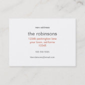 荷箱|の引っ越しましたの発表の猫 名刺 (裏面)