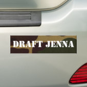 荷車を引くなJENNA バンパーステッカー (車上)