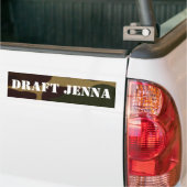 荷車を引くなJENNA バンパーステッカー (トラック上)