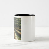 荷車を引く干し草 ツートーンマグカップ (中央)