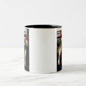 荷車を引く馬縦列 ツートーンマグカップ (中央)