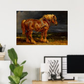 荷車を引く馬 ポスター (ホームオフィス)