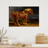 荷車を引く馬 ポスター (キッチン)