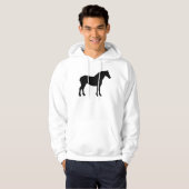 荷車を引く馬（黒） パーカ (正面フル)