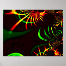 荷車を引く；緑の葉色と黄色の炎の色の曲線