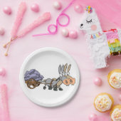 荷車を引っ張るドニー ペーパープレート (パーティー)