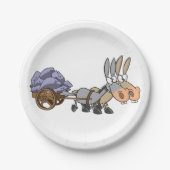 荷車を引っ張るドニー ペーパープレート (正面)