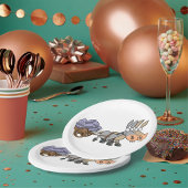 荷車を引っ張るドニー ペーパープレート