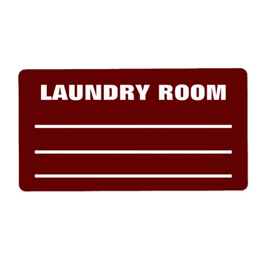 荷造りラベルの移動 – ランドリールーム ラベル (正面)