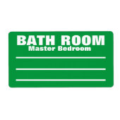 荷造りラベルの移動 – 浴室 ラベル (正面)