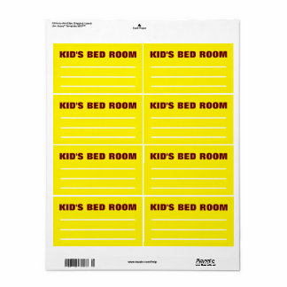 荷造り整理ラベルの移動 – 子供用寝室 ラベル