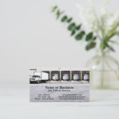 荷降ろしによる大型トラック波止場 名刺 (スタンド正面)