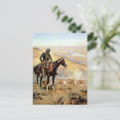 「荷馬車のボス」 チャールズ・Ｍ・ラッセル作 ポストカード (スタンド正面)