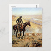 「荷馬車のボス」 チャールズ・Ｍ・ラッセル作 ポストカード (正面/裏面)