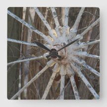 荷馬車の車輪の柱時計