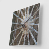 荷馬車の車輪の柱時計 スクエア壁時計 (傾斜)