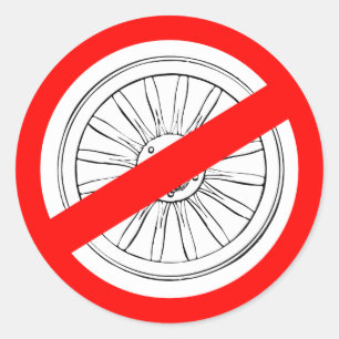 "荷馬車の車輪"のステッカーを遊ぶことを止めて下さい ラウンドシール