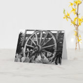 "荷馬車の車輪" カード (黄色い花)