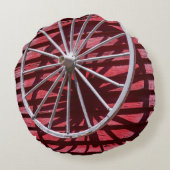 荷馬車の車輪 ラウンドクッション (裏面)