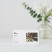 荷馬車の車輪 名刺 (スタンド正面)