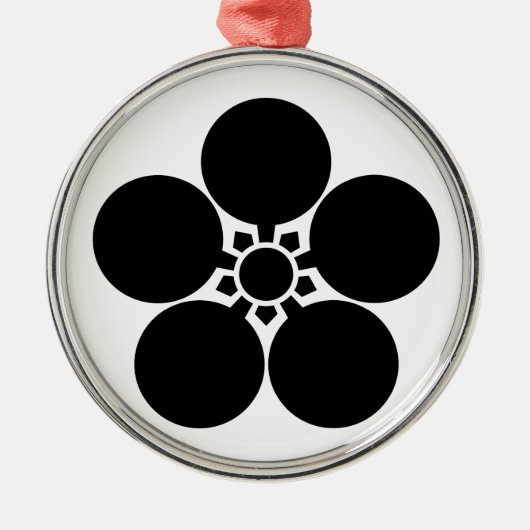 菅家梅鉢 メタルオーナメント (正面)