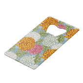 菊が付いている優秀なパターン クレジットカード栓抜き (正面アングル)