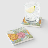 菊が付いている優秀なパターン ストーンコースター (横)