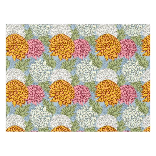 菊が付いている優秀なパターン テーブルクロス (正面(横))