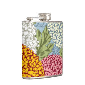 菊が付いている優秀なパターン フラスク (右)