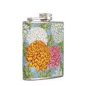 菊が付いている優秀なパターン フラスク (右)