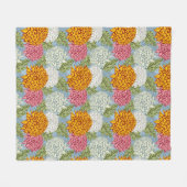 菊が付いている優秀なパターン フリースブランケット (正面(横))