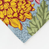 菊が付いている優秀なパターン フリースブランケット (角)