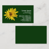 菊とホバーフライ – ダークグリーン 名刺 (正面/裏面)